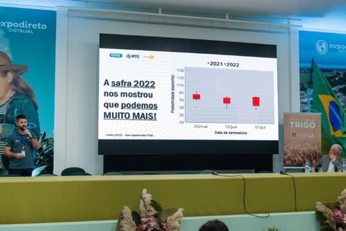 Corazza, com números da safra de 2022, aposta que em 2023 o produtor vai poder mais em se tratando de trigo. Foto Choks/Divulgação.