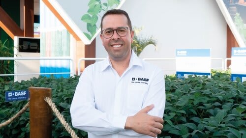 Vitor Bernardes, gerente sênior de Marketing Soja da Divisão de Soluções para Agricultura da BASF. Foto Jackson Ciceri/ExpoRevista