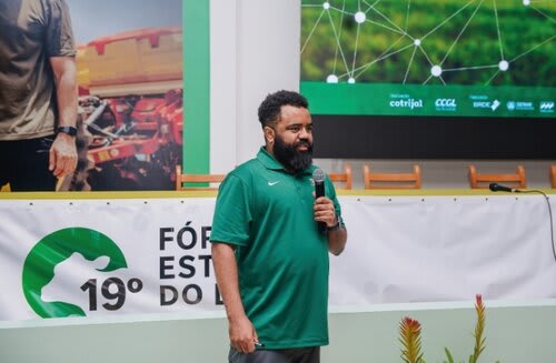 Agrônomo João Henrique Costa explicou sua visão sobre construção de fazendas “smart” para o amanhã. Foto Choks/Divulgação.