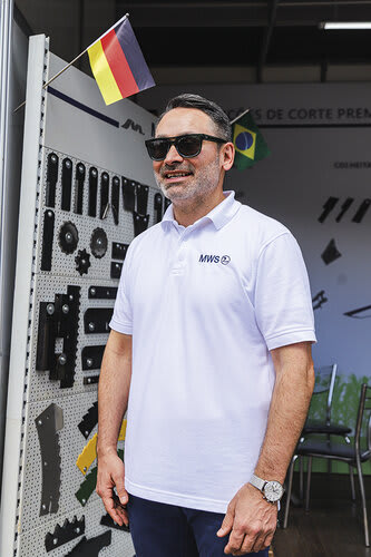 Eduard Schweikert, gerente geral de Vendas da alemã MWS Premium Cutting Solutions, esteve pela primeira vez na feira