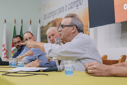 Hamilton Guterres Jardim, coordena a Comissão do Trigo e Culturas de Inverno da Farsul e é presidente da Câmara Setorial da Cadeia Produtiva de Culturas de Inverno do Mapa